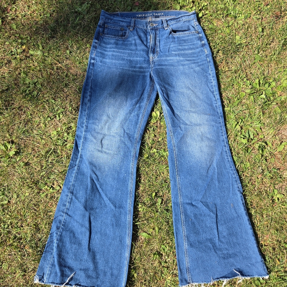 American Eagle Outfitters Flare Blue Jeans